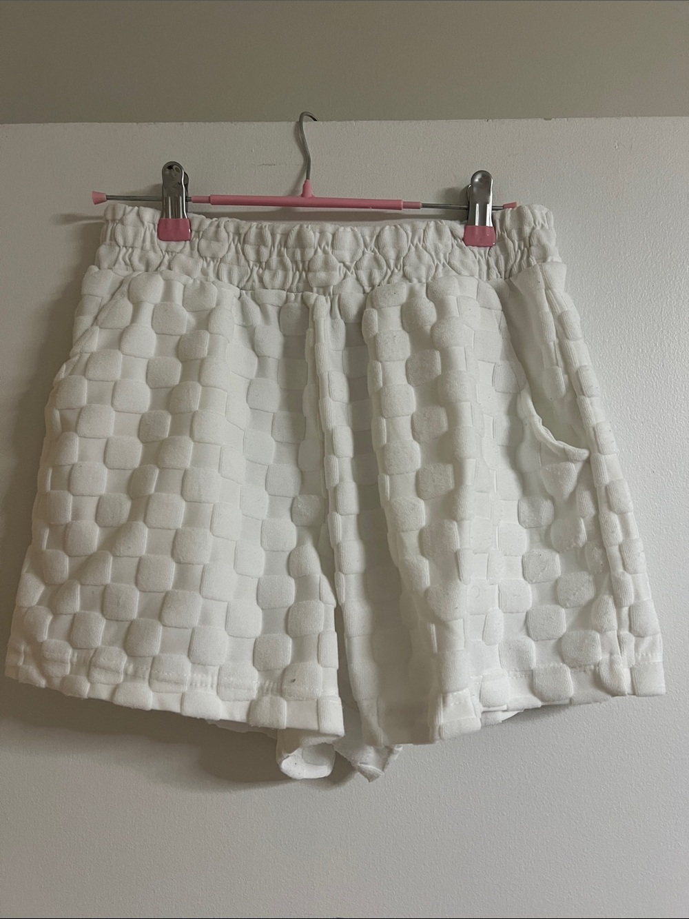 Ardene White Textured Knit Athletic Shorts